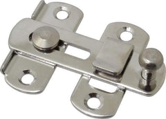 Sugatsune - 2-3/4" Long x 2" Wide, Slide Bar Latch - Stainless Steel, with Polished Finish - Industrial Tool & Supply