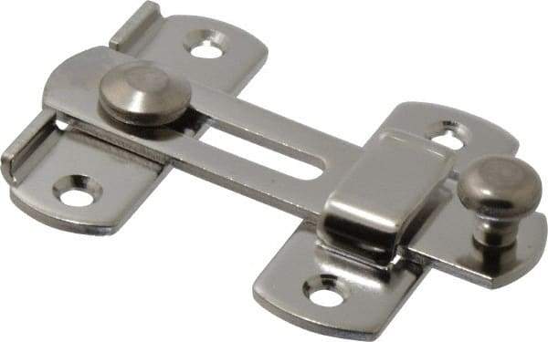 Sugatsune - 2-3/4" Long x 3-15/16" Wide x 3/8" High, Bar Latch - Stainless Steel, with Stainless Finish - Industrial Tool & Supply