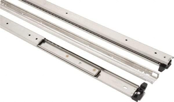 Sugatsune - 26" Slide Length, 27.08" Travel Length, Stainless Steel Ball Bearing Slide SSR-3 - 3/4" Wide, 2-1/8" High, 95 Lb Capacity at Full Extension, Satin Finish - Industrial Tool & Supply