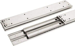 Sugatsune - 16" Slide Length, 16.56" Travel Length, Stainless Steel Ball Bearing Slide SSR-10 - 7/8" Wide, 2-3/4" High, 571 Lb Capacity at Full Extension, Satin Finish - Industrial Tool & Supply