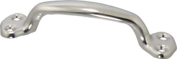 Made in USA - 8-5/16" Long x 1-1/16" Wide, Steel Heavy Duty Door Pull - Stainless Coated - Industrial Tool & Supply