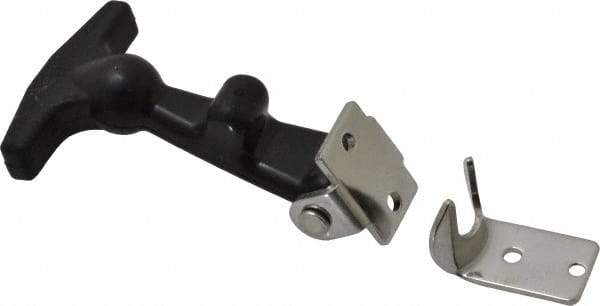 Value Collection - 2" Long x 1-27/32" Wide x 7/8" High, Hood Latch - Rubber & Steel, with Black Finish - Industrial Tool & Supply