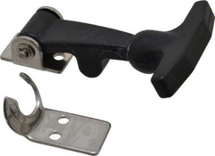 Value Collection - 4-1/32" Long x 2-13/32" Wide x 1-1/8" High, Hood Latch - Rubber & Steel, with Black Finish - Industrial Tool & Supply