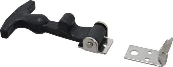 Value Collection - 5-3/8" Long x 3-1/8" Wide x 1-3/8" High, Hood Latch - Rubber & Steel, with Black Finish - Industrial Tool & Supply