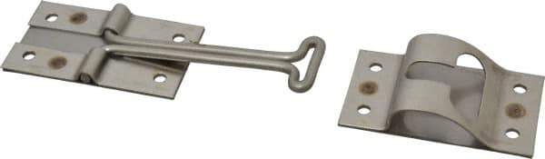 Made in USA - 5-1/2" Long Stainless Door Holder - 4" Stem Length - Industrial Tool & Supply