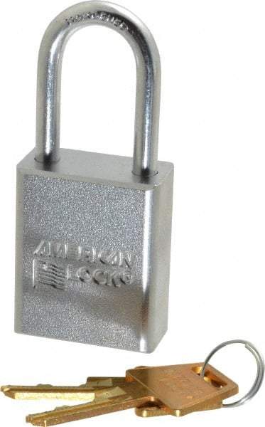 American Lock - 1-1/2" Shackle Clearance, Keyed Different A5101 Padlock - 1/4" Shackle Diam, Steel - Industrial Tool & Supply