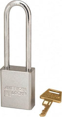 American Lock - 3" Shackle Clearance, Keyed Different A5102 Padlock - 1/4" Shackle Diam, Steel - Industrial Tool & Supply