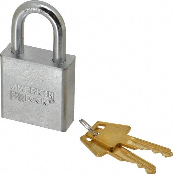 American Lock - 1-1/8" Shackle Clearance, Keyed Alike A5200 Padlock - 5/16" Shackle Diam, Steel - Industrial Tool & Supply