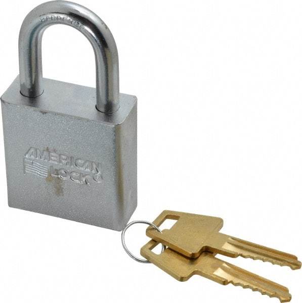 American Lock - 1-1/8" Shackle Clearance, Keyed Alike A5200 Padlock - 5/16" Shackle Diam, Steel - Industrial Tool & Supply