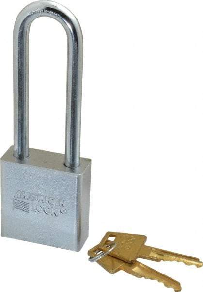 American Lock - 3" Shackle Clearance, Keyed Different A5202 Padlock - 5/16" Shackle Diam, Steel - Industrial Tool & Supply