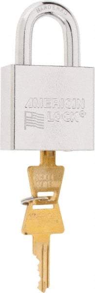 American Lock - 1-1/8" Shackle Clearance, Keyed Alike A5260 Padlock - 3/8" Shackle Diam, Steel, with Solid Steel Finish - Industrial Tool & Supply