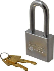 American Lock - 2" Shackle Clearance, Keyed Different A5261 Padlock - 3/8" Shackle Diam, Steel, with Solid Steel Finish - Industrial Tool & Supply