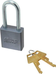 American Lock - 2" Shackle Clearance, Keyed Different A11 Padlock - 5/16" Shackle Diam, Aluminum, with Solid Aluminum Finish - Industrial Tool & Supply