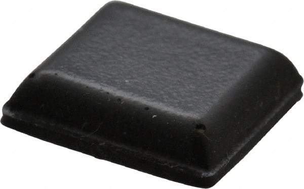 Made in USA - 0.4" Wide x 0.1" High, Self Adhesive Polyurethane Bumpers - Tapered Square - Industrial Tool & Supply