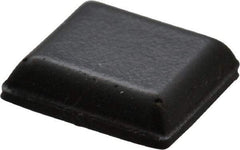 Made in USA - 0.4" Wide x 0.1" High, Self Adhesive Polyurethane Bumpers - Tapered Square - Industrial Tool & Supply