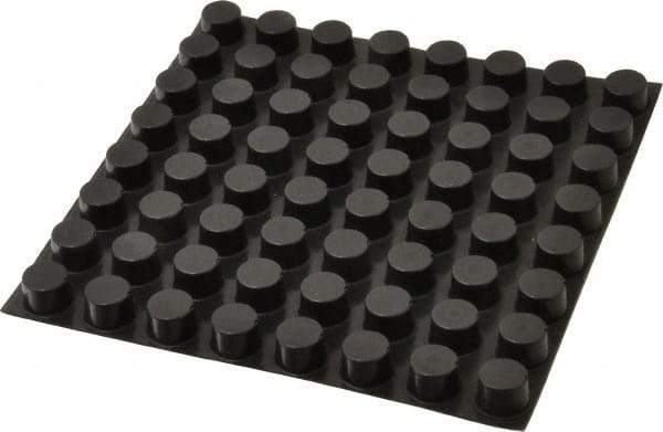 Made in USA - 0.62" Wide x 0.4" High, Self Adhesive Polyurethane Bumpers - Cylindrical - Industrial Tool & Supply