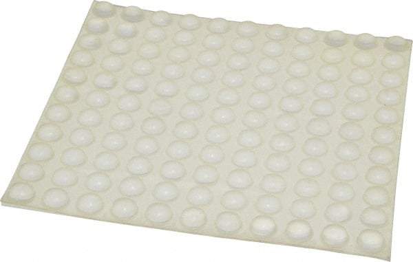 Made in USA - 0.44" Wide x 0.2" High, Self Adhesive Polyurethane Bumpers - Hemispherical - Industrial Tool & Supply