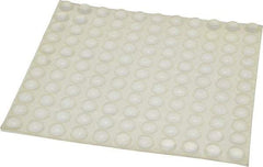 Made in USA - 0.44" Wide x 0.2" High, Self Adhesive Polyurethane Bumpers - Hemispherical - Industrial Tool & Supply