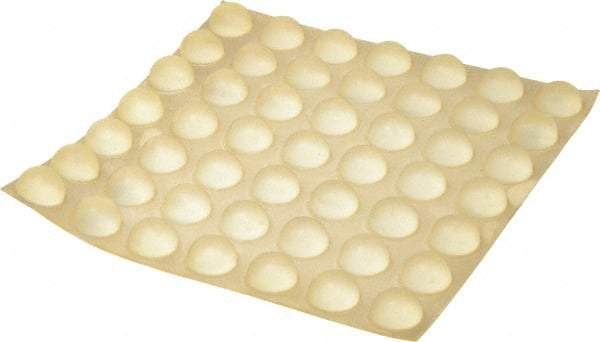 Made in USA - 0.7" Wide x 0.38" High, Self Adhesive Polyurethane Bumpers - Hemispherical - Industrial Tool & Supply
