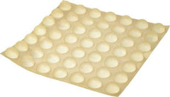 Made in USA - 0.7" Wide x 0.38" High, Self Adhesive Polyurethane Bumpers - Hemispherical - Industrial Tool & Supply