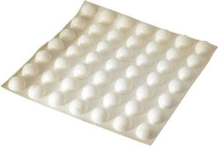 Made in USA - 0.7" Wide x 0.38" High, Self Adhesive Polyurethane Bumpers - Hemispherical - Industrial Tool & Supply