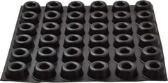 Made in USA - 0.88" Wide x 0.4" High, Self Adhesive Polyurethane Bumpers - Circular Recessed - Industrial Tool & Supply