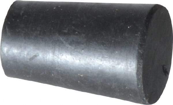 Made in USA - 1/2" Small End, 43/64" Large End Diam, Size 0, Tapered Rubber Stopper - 38 to 48 Shore A Durometer Hardness - Industrial Tool & Supply