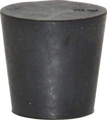 Made in USA - 25/32" Small End, 1-1/64" Large End Diam, Size 4, Tapered Rubber Stopper - 38 to 48 Shore A Durometer Hardness - Industrial Tool & Supply