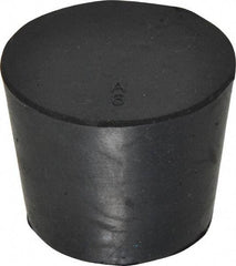 Made in USA - 1-1/64" Small End, 1-17/64" Large End Diam, Size 6, Tapered Rubber Stopper - 38 to 48 Shore A Durometer Hardness - Industrial Tool & Supply
