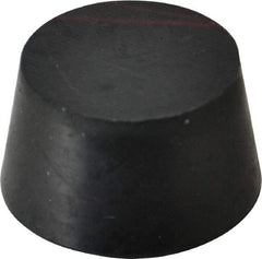 Made in USA - 1-29/64" Small End, 1-25/32" Large End Diam, Size 9, Tapered Rubber Stopper - 38 to 48 Shore A Durometer Hardness - Industrial Tool & Supply