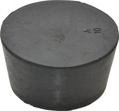 Made in USA - 1-21/32" Small End, 1-31/32" Large End Diam, Size 10, Tapered Rubber Stopper - 38 to 48 Shore A Durometer Hardness - Industrial Tool & Supply