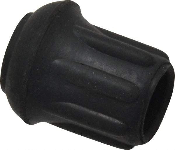 Made in USA - 1/2" ID, Rubber Crutch Tip - 1-1/4" Overall Height - Industrial Tool & Supply