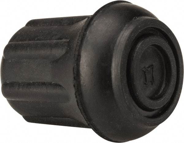 Made in USA - 5/8" ID, Rubber Crutch Tip - 1-5/16" Overall Height - Industrial Tool & Supply