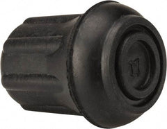 Made in USA - 5/8" ID, Rubber Crutch Tip - 1-5/16" Overall Height - Industrial Tool & Supply