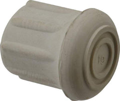 Made in USA - 7/8" ID, Rubber Crutch Tip - 1-1/2" Overall Height - Industrial Tool & Supply