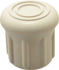 Made in USA - 1" ID, Rubber Crutch Tip - 1-19/32" Overall Height - Industrial Tool & Supply