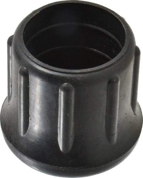 Made in USA - 1-1/4" ID, Rubber Crutch Tip - 1-3/4" Overall Height - Industrial Tool & Supply