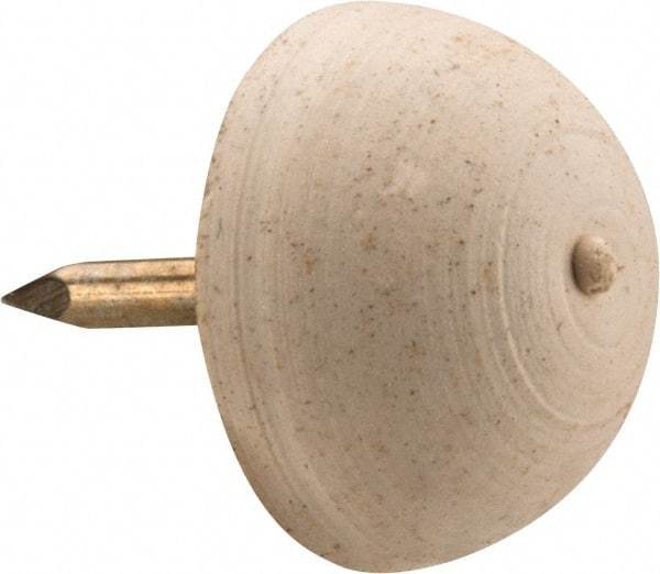 Made in USA - 11/16" High, Rubber Tack In Bumpers - Round Head, 1/2x5/16x3/8 Dimensions - Industrial Tool & Supply