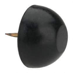 Made in USA - 15/16" High, Rubber Tack In Bumpers - Round Head, 3/4x7/16x1/2 Dimensions - Industrial Tool & Supply
