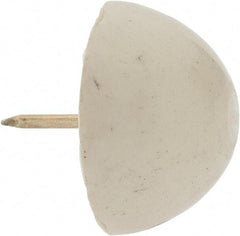 Made in USA - 15/16" High, Rubber Tack In Bumpers - Round Head, 3/4x7/16x1/2 Dimensions - Industrial Tool & Supply