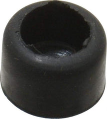 Made in USA - 1/4 Thread, 1/4" High, Rubber Bumpers - Recessed, 3/16" C-Projection Gage Line to Nose End, 3/8" Minor Axis - Industrial Tool & Supply