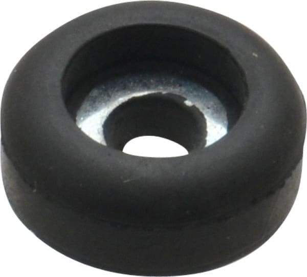 Made in USA - 3/8 Thread, 1/4" High, Rubber Bumpers - Recessed, 1/8" C-Projection Gage Line to Nose End, 5/8" Minor Axis - Industrial Tool & Supply