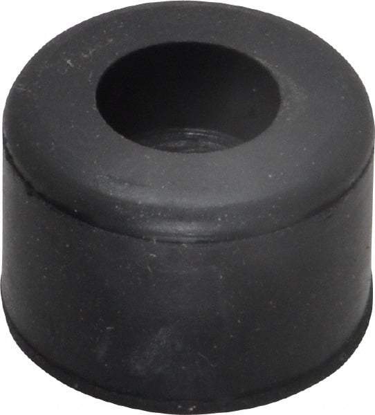 Made in USA - 3/8 Thread, 1/2" High, Rubber Bumpers - Recessed, 1/4" C-Projection Gage Line to Nose End, 3/4" Minor Axis - Industrial Tool & Supply