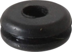 Made in USA - 1/2" OD, 7/32" Thick Flexible Grommet - Rubber, 3/8" Slot Diam x 1/16" Slot Width - Industrial Tool & Supply