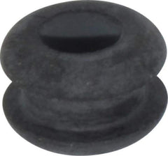 Made in USA - 7/16" OD, 9/32" Thick Flexible Grommet - Rubber, 5/16" Slot Diam x 1/8" Slot Width - Industrial Tool & Supply