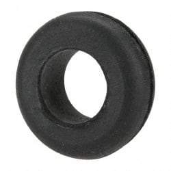Made in USA - 5/8" OD, 7/32" Thick Flexible Grommet - Rubber, 7/16" Slot Diam x 1/32" Slot Width - Industrial Tool & Supply