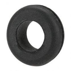Made in USA - 5/8" OD, 7/32" Thick Flexible Grommet - Rubber, 7/16" Slot Diam x 1/32" Slot Width - Industrial Tool & Supply