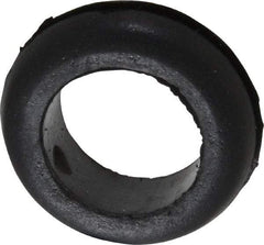 Made in USA - 13/16" OD, 9/32" Thick Flexible Grommet - Rubber, 5/8" Slot Diam x 1/16" Slot Width - Industrial Tool & Supply