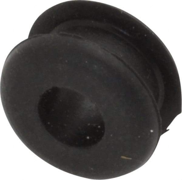 Made in USA - 7/16" OD, 1/4" Thick Grommet - Buna-N Rubber, 5/16" Slot Diam x 1/8" Slot Width - Industrial Tool & Supply