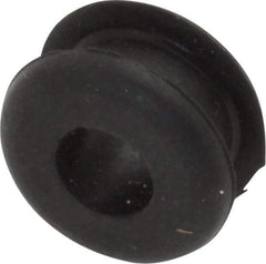 Made in USA - 7/16" OD, 1/4" Thick Grommet - Buna-N Rubber, 5/16" Slot Diam x 1/8" Slot Width - Industrial Tool & Supply